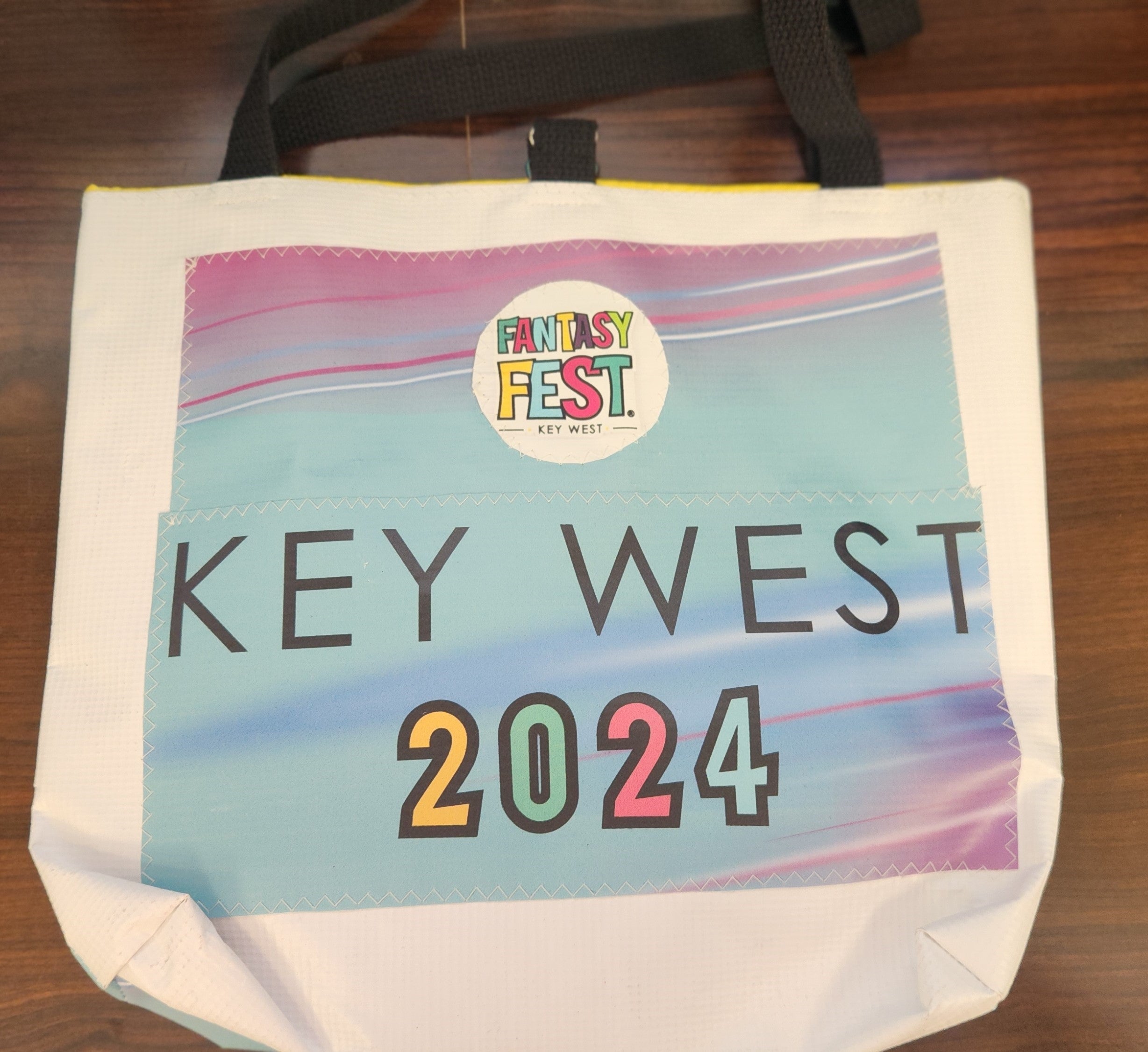 Repurposed Tote 2024 90s Neon Cosmic Carnival #1