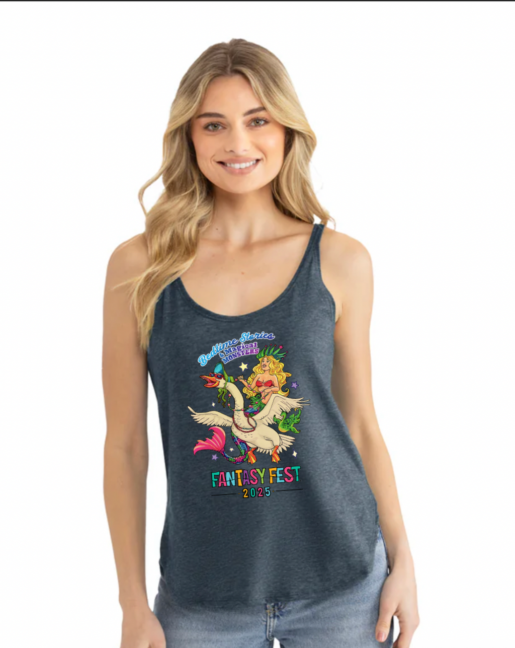 2025 Official Fantasy Fest Ladies Tank Bedtime Stories and Magical Monsters