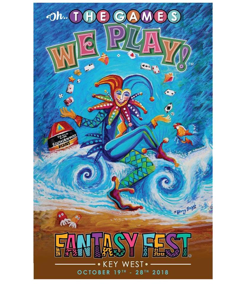 Official 2018 Fantasy Fest Poster Oh The Games We Play!