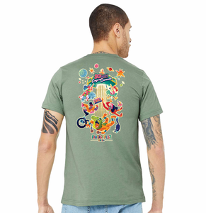 PRESALE 2024 Official Fantasy Fest Unisex T-Shirt 90s Neon Cosmic Carnival-Sage