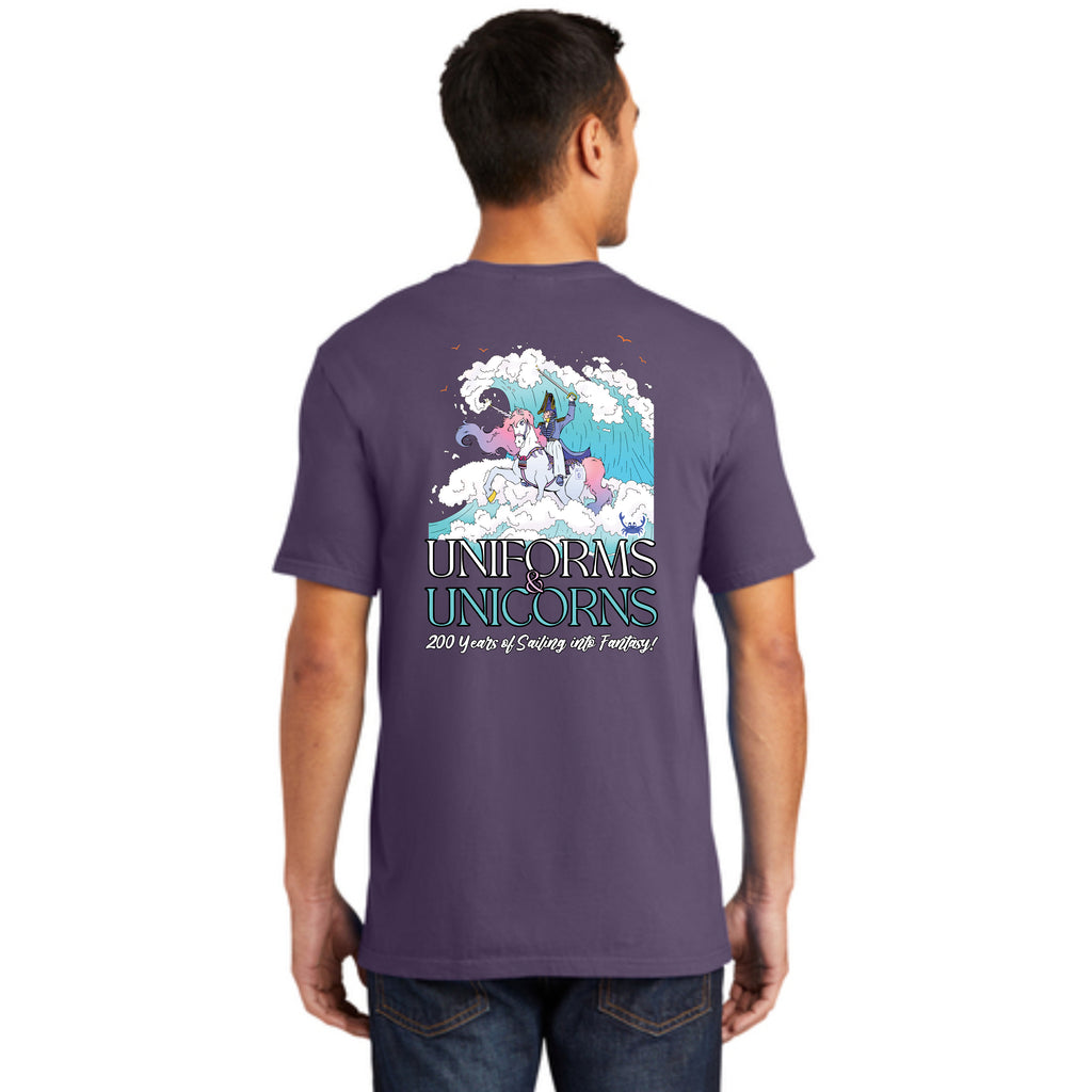 PRE-SALE! 2023 Official Fantasy Fest Unisex T-Shirt:Uniforms and Unicorns-Vintage Plum