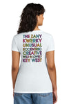 Ladies V-Neck Fantasy Fest® Zany Kwerky White