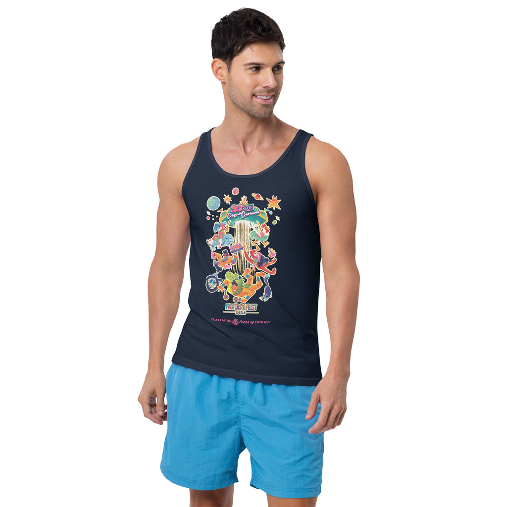 2024 Official Fantasy Fest Unisex Tank 90s Neon Cosmic Carnival