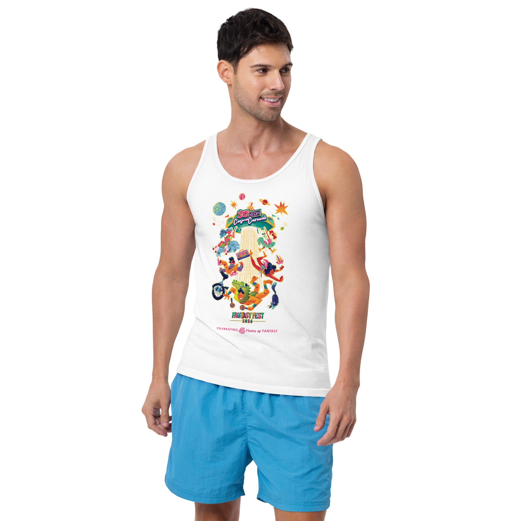 2024 Official Fantasy Fest Unisex Tank 90s Neon Cosmic Carnival