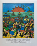 Official 1990 Fantasy Fest Poster Caribbean Fantasies by Brock Way