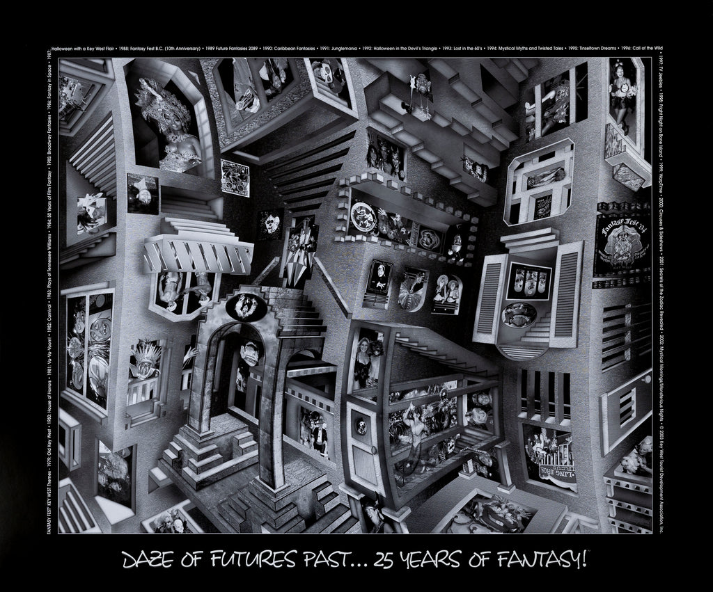 Official 2003 Fantasy Fest Poster Daze of Futures Past by JT Thompson & Kevin Quon