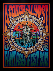Official 2012 Fantasy Fest Poster A-Conch-Alypse by Barb Feinberg Signed