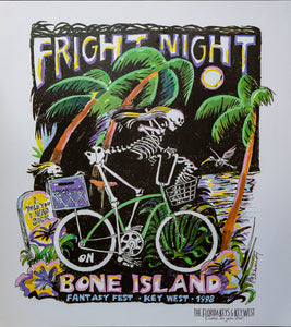 Official 1998(A) Fantasy Fest Poster Fright Night on Bone Island by Robert E. Kennedy