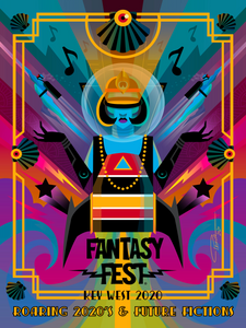 Official 2020 Fantasy Fest Poster Contest Winner by Pashur